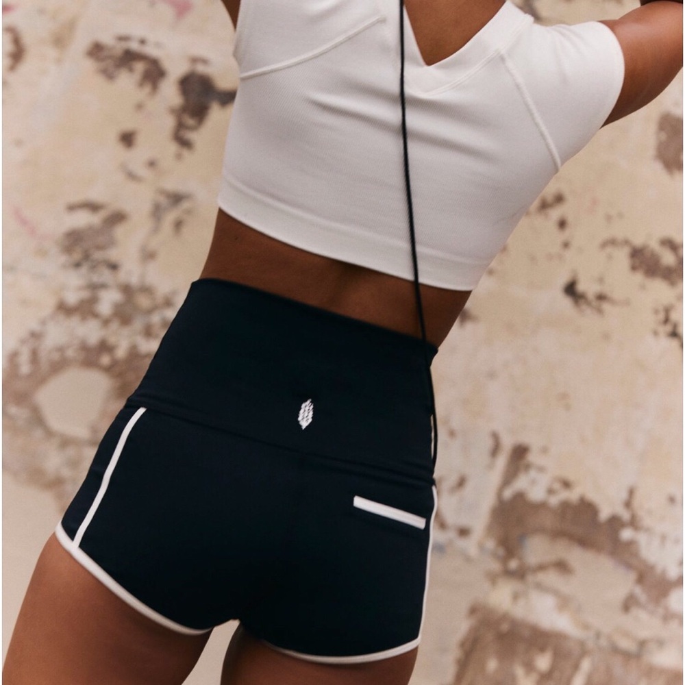Free People Women's Black Athletic Shorts